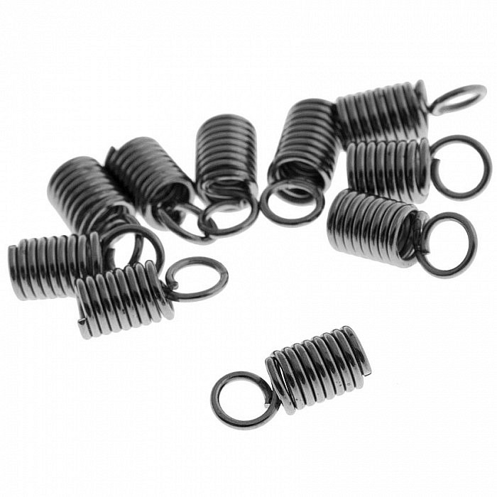 Pružinková koncovka 4,5x10 mm, gunmetal (100 ks)