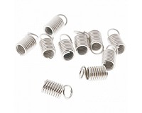 Pružinková koncovka 4,5x10 mm, stříbrná (10 ks)