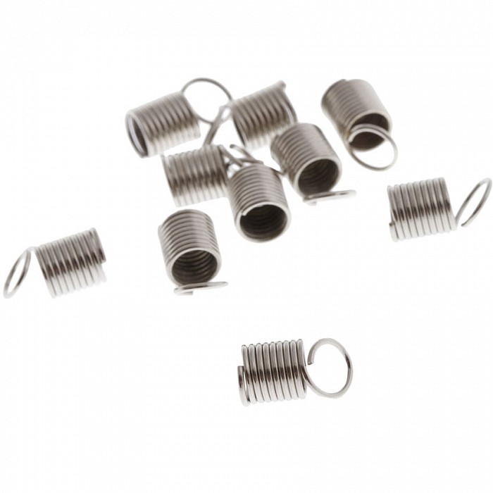 Pružinková koncovka 6x9 mm, platinová (10 ks)