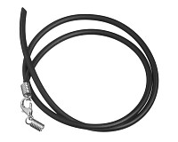 Pryžová šňůrka se zapínáním, černá, 3 mm