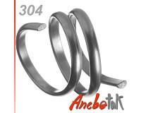 Půlkulatý nerezový drát 304 měkký 4,2x2,2; 1 bm