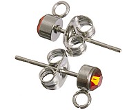 Puzeta s krystalem z nerezové oceli (2 ks)