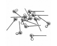 Puzeta s kuličkou z nerezové oceli, 4 mm (10 ks)