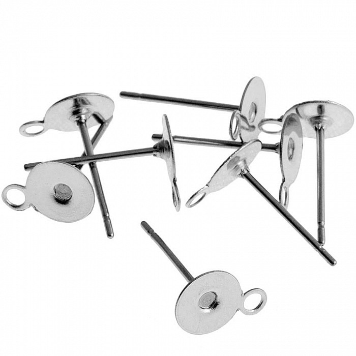 Puzeta s ploškou z nerezové oceli 6 mm (10 ks)