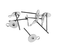 Puzeta s ploškou z nerezové oceli 6 mm (10 ks)