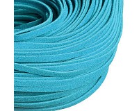 Řemínek tyrkysový plochý z umělé kůže, 3x1 mm (1 m)