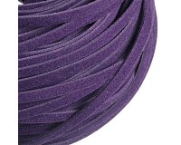 Řemínek fialový plochý z umělé kůže, 3x1 mm (1 m)