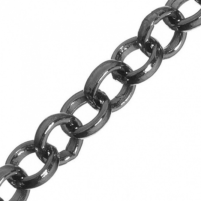 Řetízek gunmetal, 4 mm (1 m)