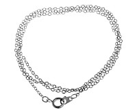 Řetízek platinové barvy, 1,5 mm (46 cm)