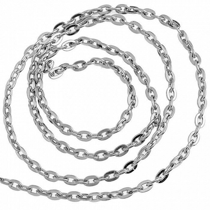 Řetízek z chirurgické oceli, 4x3 mm (1 m)