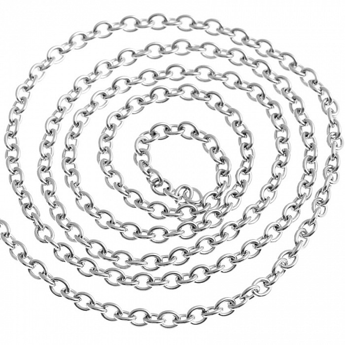 Řetízek z nerezové oceli, 5x4x1 mm (1 m)