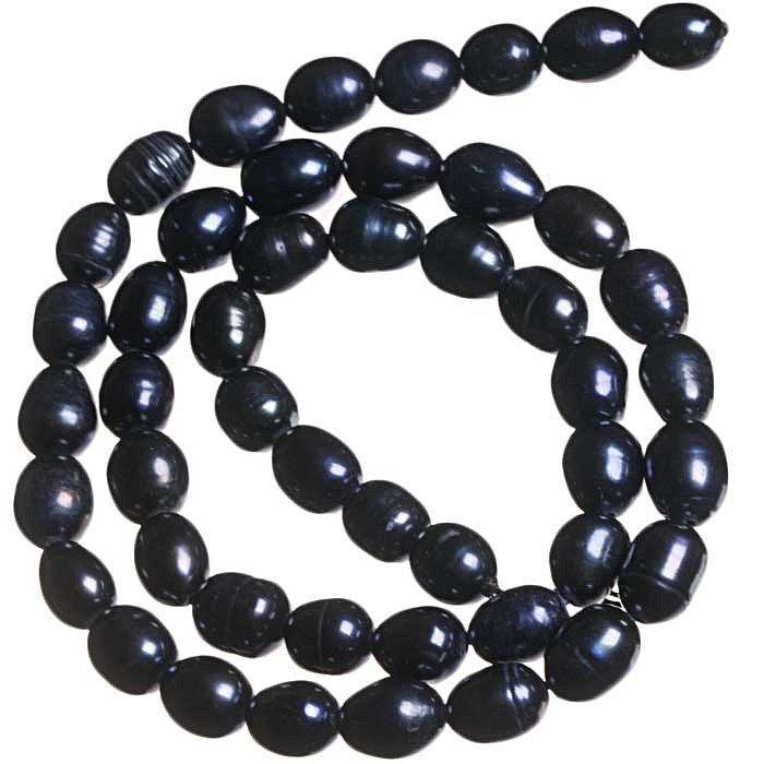 Říční perličky modré, 4-5x5-6 mm (4 ks)