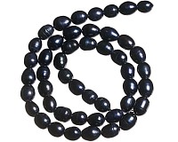 Říční perličky modré, 4-5x5-6 mm (57 ks)