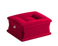 Sametová dárková krabička červená, 7,5x6x3 cm