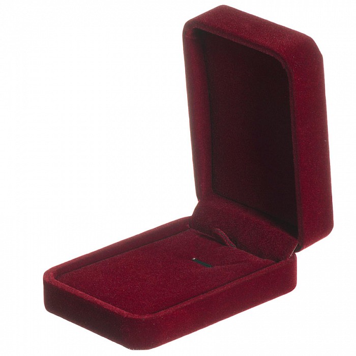 Sametová dárková krabička rudá, 10x7 cm
