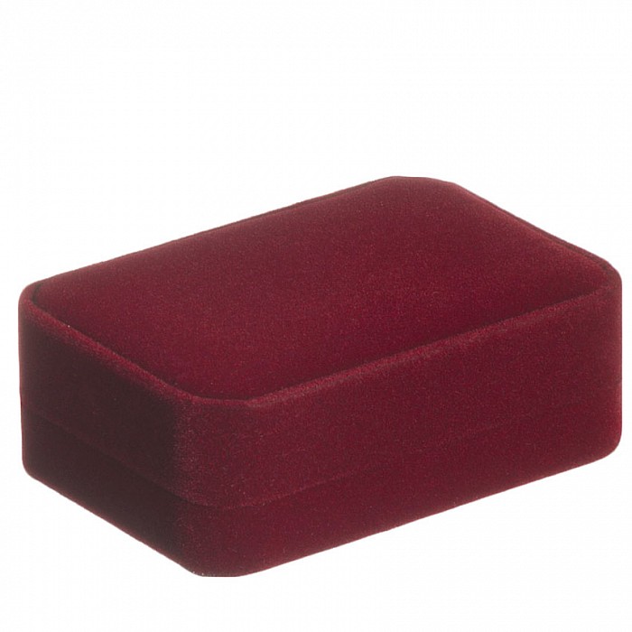 Sametová dárková krabička rudá, 10x7 cm