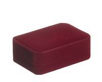 Sametová dárková krabička rudá, 10x7 cm