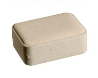 Sametová dárková krabička krémová, 10x7 cm