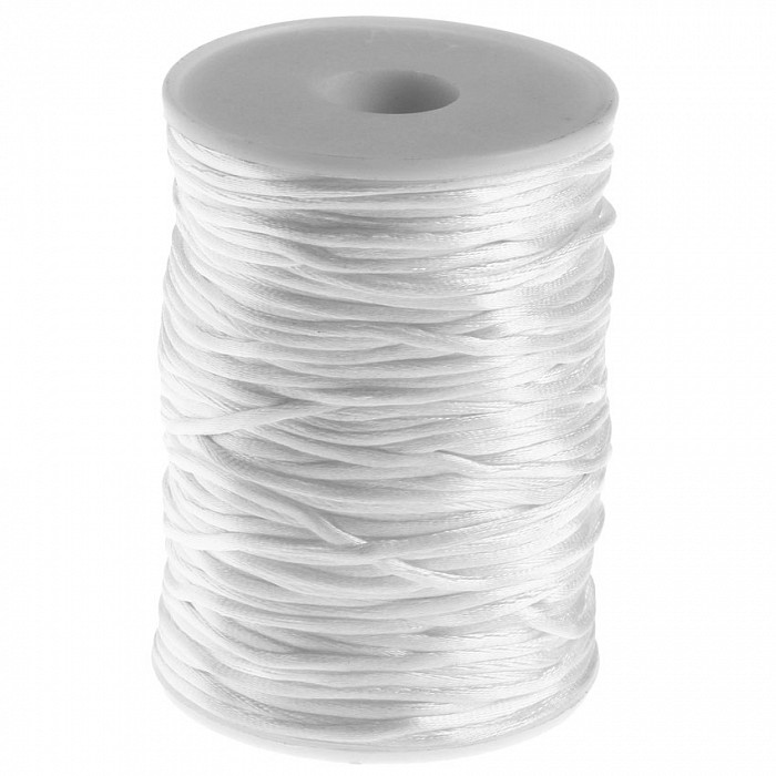 Saténová šňůrka bílá, 2 mm (5m)