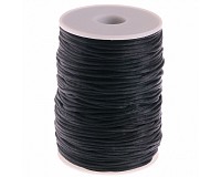 Saténová šňůrka černá, 2 mm, cívka (90m)
