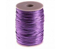 Saténová šňůrka fialová, 2 mm, cívka (90m)