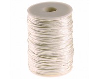 Saténová šňůrka krémová, 2 mm, cívka (90m)