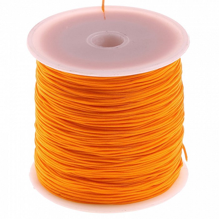 Nylonová šňůrka oranžová, 1 mm, cívka (90m)