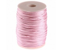 Saténová šňůrka růžová, 2 mm, cívka (90 m)