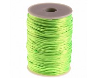 Saténová šňůrka zelenožlutá, 2 mm, cívka (80m)