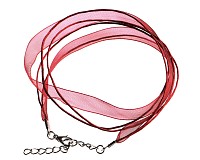 Šifonová šňůrka se zapínáním bordó