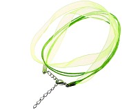 Šifonová šňůrka se zapínáním, limetka (10 mm)