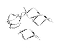 Šlupna stříbrná Vlnka, 25x32 mm