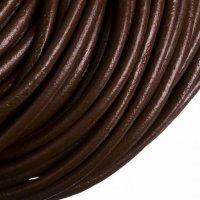 Kožený kord hnědý, 5 mm (1 m)