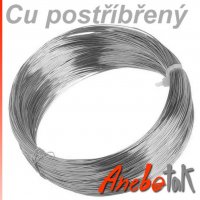 Ag postříbřený drát měkký, 0,3 mm, 100 m