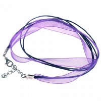 Šifonová šňůrka se zapínáním, fialová