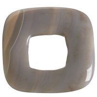 Achát, čtvercový donut 40 mm