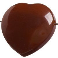 Karneol, vrtané srdce 30 mm