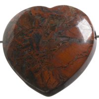 Jaspis brekciový, vrtané srdce 30x30 mm