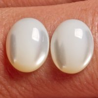 Perleťové kabošony 9x10 mm, pár