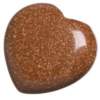 Avanturín zlatý, srdce 30 mm