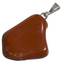 Jaspis červený, přívěsek s očkem