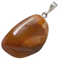 Achát oranžový, přívěsek s očkem