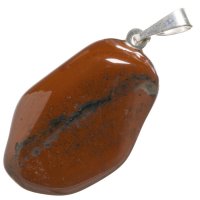 Jaspis červený, přívěsek s očkem