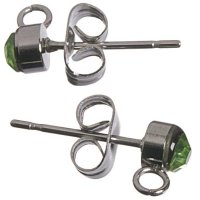 Puzeta s krystalem z nerezové oceli (2 ks)