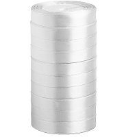 Saténová stuha 16 mm bílá jednostranná; 230 m