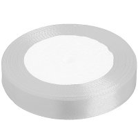 Saténová stuha 16 mm bílá jednostranná; 230 m