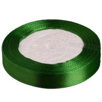 Saténová stuha 16 mm; zelená; 23 m