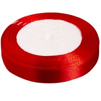 Saténová stuha 16 mm; červená; 23 m