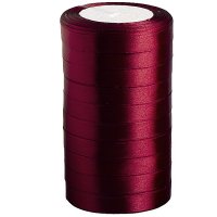 Saténová stuha 16 mm; bordó; 23 m