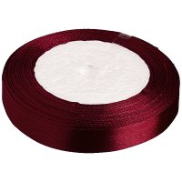 Saténová stuha 16 mm; bordó; 23 m